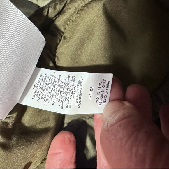 Lucky Brand - Green Quilted Jacket with Faux Fur Collar - Size M - Picture 7 of 7